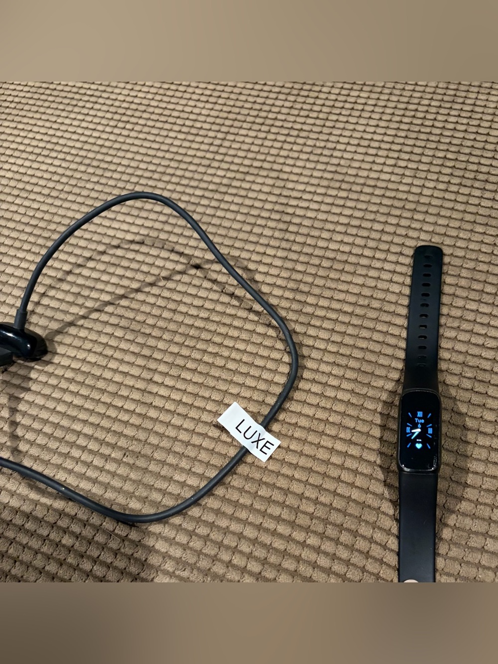 EUC. Ladies Fitbit Luxe black band & gold band.